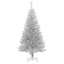 Árbol de Navidad con 150 LED con soporte Plateado 120 cm PET