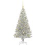 Árbol de Navidad con 150 LED con soporte Plateado 120 cm PET