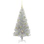 Árbol de Navidad con 150 LED con soporte Plateado 120 cm PET