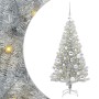 Árbol de Navidad con 150 LED con soporte Plateado 120 cm PET