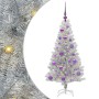 Árbol de Navidad con 150 LED con soporte Plateado 120 cm PET