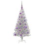 Árbol de Navidad con 150 LED con soporte Plateado 120 cm PET