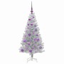Árbol de Navidad con 150 LED con soporte Plateado 120 cm PET