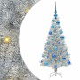 Árbol de Navidad con 150 LED con soporte Plateado 120 cm PET