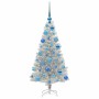 Árbol de Navidad con 150 LED con soporte Plateado 120 cm PET