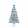 Árbol de Navidad con 150 LED con soporte Plateado 120 cm PET