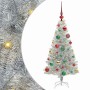 Árbol de Navidad con 150 LED con soporte Plateado 120 cm PET