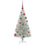 Árbol de Navidad con 150 LED con soporte Plateado 120 cm PET