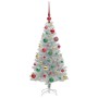 Árbol de Navidad con 150 LED con soporte Plateado 120 cm PET