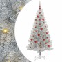 Árbol de Navidad con 150 LED con soporte Plateado 150 cm PET