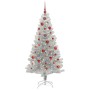 Árbol de Navidad con 150 LED con soporte Plateado 150 cm PET