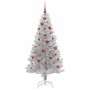 Árbol de Navidad con 150 LED con soporte Plateado 150 cm PET