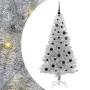 Árbol de Navidad con 150 LED con soporte Plateado 150 cm PET