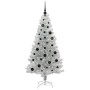 Árbol de Navidad con 150 LED con soporte Plateado 150 cm PET