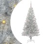 Árbol de Navidad con 150 LED con soporte Plateado 150 cm PET