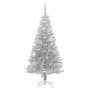 Árbol de Navidad con 150 LED con soporte Plateado 150 cm PET