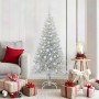 Árbol de Navidad con 150 LED con soporte Plateado 150 cm PET