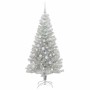 Árbol de Navidad con 150 LED con soporte Plateado 150 cm PET
