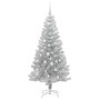 Árbol de Navidad con 150 LED con soporte Plateado 150 cm PET