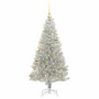 Árbol de Navidad con 150 LED con soporte Plateado 150 cm PET