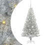 Árbol de Navidad con 150 LED con soporte Plateado 150 cm PET