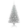 Árbol de Navidad con 150 LED con soporte Plateado 150 cm PET