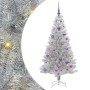 Árbol de Navidad con 150 LED con soporte Plateado 150 cm PET