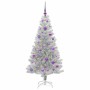 Árbol de Navidad con 150 LED con soporte Plateado 150 cm PET