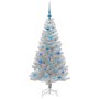 Árbol de Navidad con 150 LED con soporte Plateado 150 cm PET