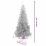 Árbol de Navidad con 300 LED con soporte Plateado 180 cm PET