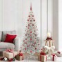 Árbol de Navidad con 300 LED con soporte Plateado 180 cm PET