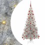 Árbol de Navidad con 300 LED con soporte Plateado 180 cm PET