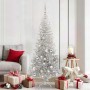 Árbol de Navidad con 300 LED con soporte Plateado 180 cm PET