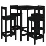 Set de mesa y taburetes altos jardín 5 piezas madera pino negro von vidaXL, Gartensets - Ref: Foro24-3154744, Preis: 304,40 €...