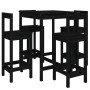 Set de mesa y taburetes altos jardín 5 piezas madera pino negro by vidaXL, Garden sets - Ref: Foro24-3154744, Price: 308,15 €...