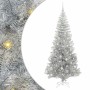 Árbol de Navidad con 300 LED con soporte Plateado 180 cm PET