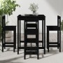 Set de mesa y taburetes altos jardín 5 piezas madera pino negro by vidaXL, Garden sets - Ref: Foro24-3154744, Price: 308,15 €...
