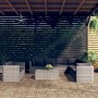 Set de muebles de jardín 10 pzas y cojines ratán sintético gris