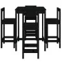 Set de mesa y taburetes altos jardín 5 piezas madera pino negro von vidaXL, Gartensets - Ref: Foro24-3154744, Preis: 304,40 €...