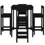 Set de mesa y taburetes altos jardín 5 piezas madera pino negro by vidaXL, Garden sets - Ref: Foro24-3154744, Price: 308,15 €...