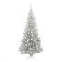Árbol de Navidad con 300 LED con soporte Plateado 180 cm PET