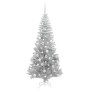 Árbol de Navidad con 300 LED con soporte Plateado 180 cm PET