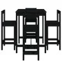 Set de mesa y taburetes altos jardín 5 piezas madera pino negro von vidaXL, Gartensets - Ref: Foro24-3154744, Preis: 304,40 €...