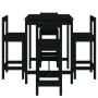 Set de mesa y taburetes altos jardín 5 piezas madera pino negro by vidaXL, Garden sets - Ref: Foro24-3154744, Price: 308,15 €...
