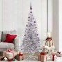 Árbol de Navidad con 300 LED con soporte Plateado 180 cm PET