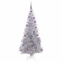 Árbol de Navidad con 300 LED con soporte Plateado 180 cm PET