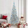 Árbol de Navidad con 300 LED con soporte Plateado 180 cm PET