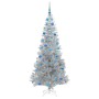 Árbol de Navidad con 300 LED con soporte Plateado 180 cm PET