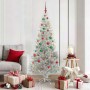 Árbol de Navidad con 300 LED con soporte Plateado 180 cm PET