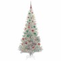 Árbol de Navidad con 300 LED con soporte Plateado 180 cm PET